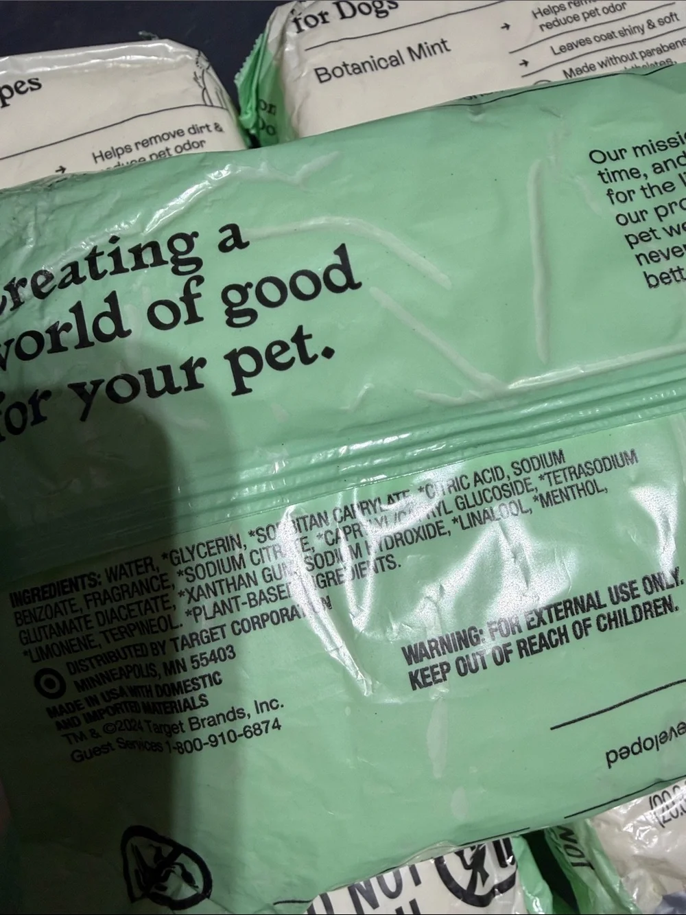 Botanical Mint Grooming Wipes for Dogs - Kindfull